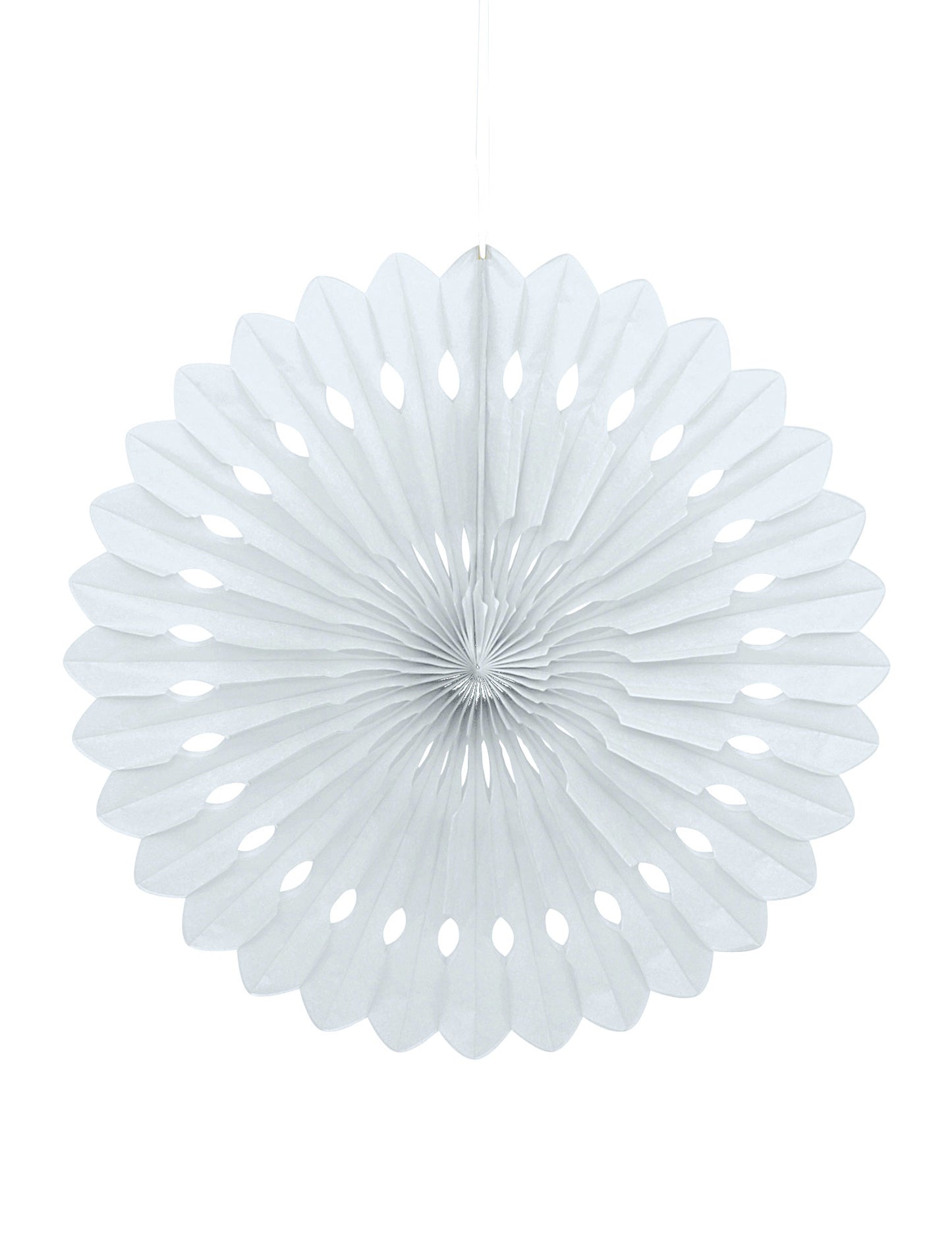 Rosace en papier pour décoration blanche alvéolée