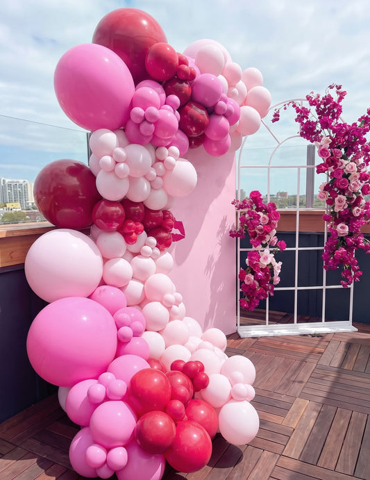 100 rosa Latex-Miniballons 13 cm für Bogen und Dekoration