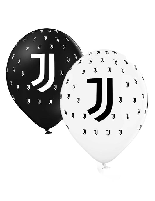 Gros plan sur les logos des ballons en latex Juventus pour fête