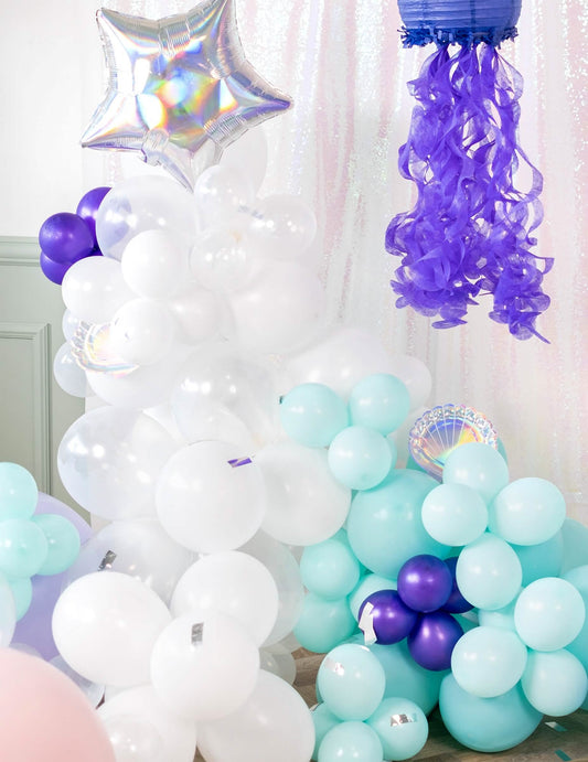 Mise en situation décorative des ballons de baudruche transparents