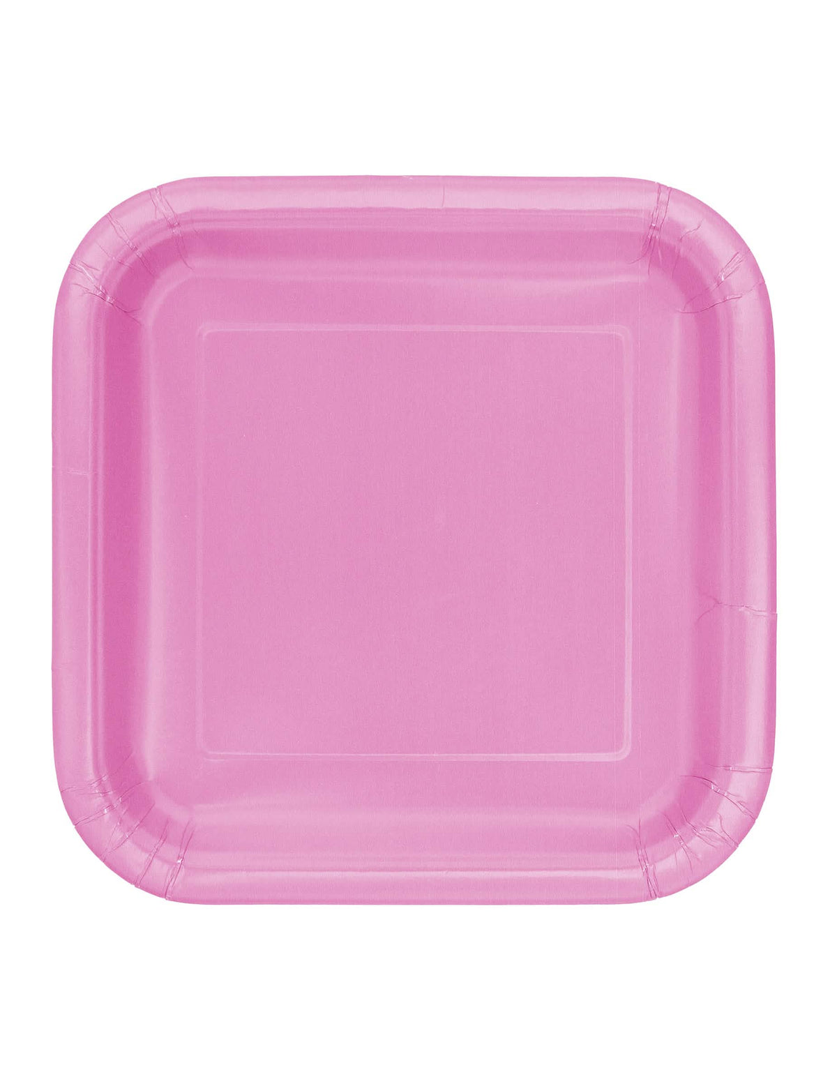 Assiettes en carton carrées pour fête roses