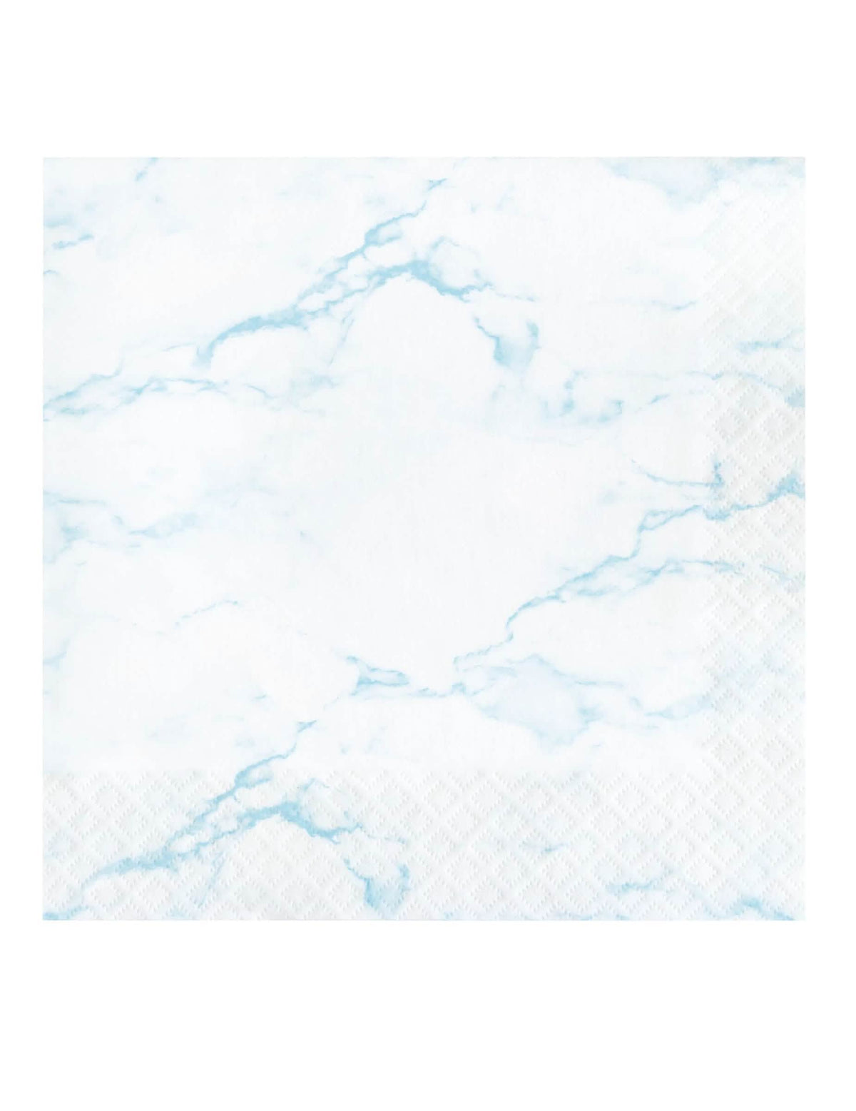 Serviettes en papier marbré pour table chic bleu
