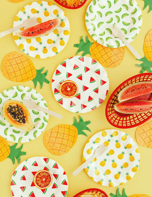 20 Ananas-Motivservietten Papier ca. 18,5 x 10,2 cm