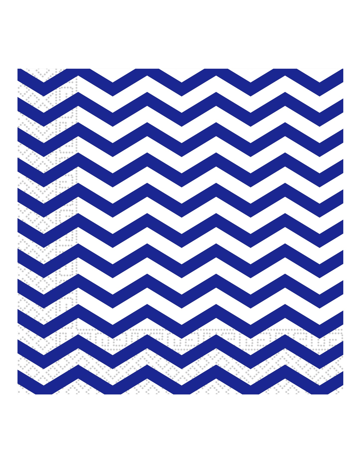 Serviettes en papier chevron pour anniversaire bleu roi