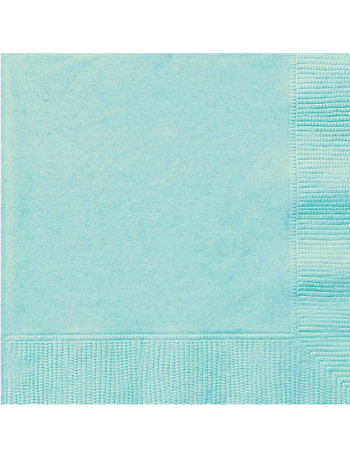 20 serviettes en papier menthe couleur vert menthe avec relief