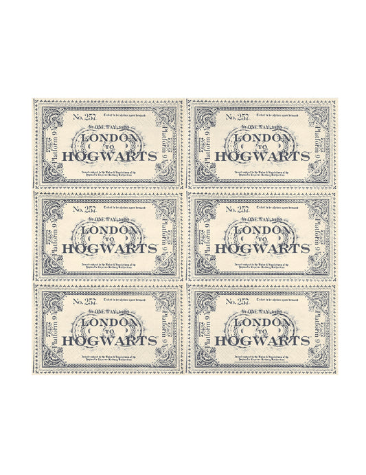 20 Harry Potter™ Servietten Fahrkarte London nach Hogwarts 33 x 40 cm