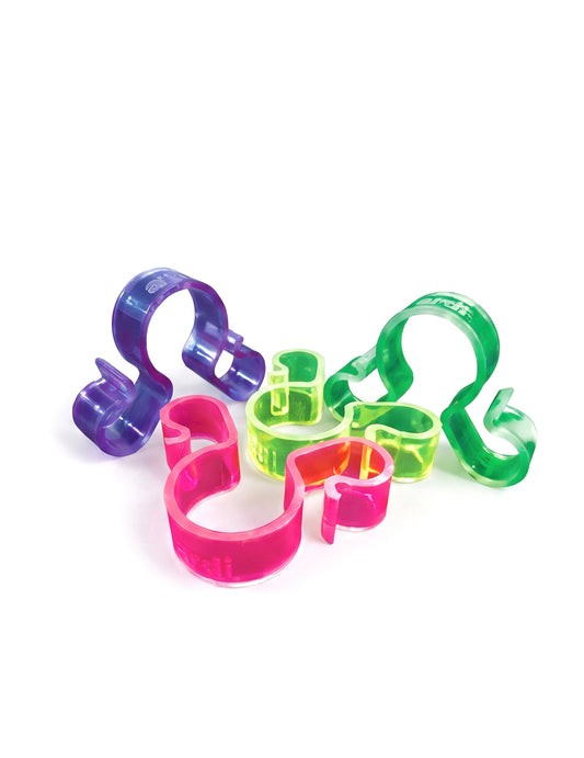 25 bunte Doppel-Flaschenclips für Eisfontänen