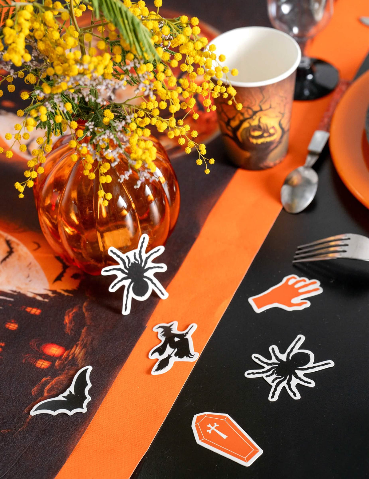 Tischkonfetti-Set Spukhaus 25-teilig Halloween-Streudeko