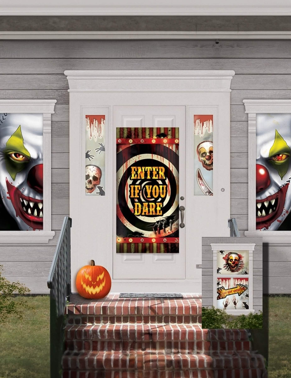 Hausdekorationen Halloween-Clown für die multicolor Party mit blutverschmierten Postern und Aufklebern