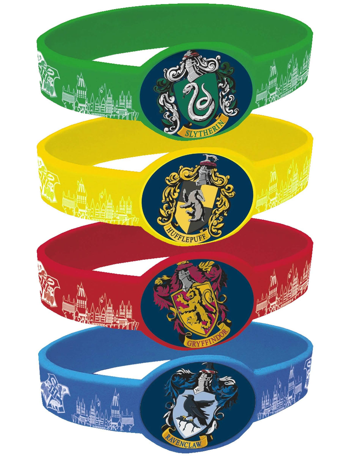 Elastische Harry-Potter-Armbänder für Kinder, mehrfarbig mit Hogwarts-Wappen