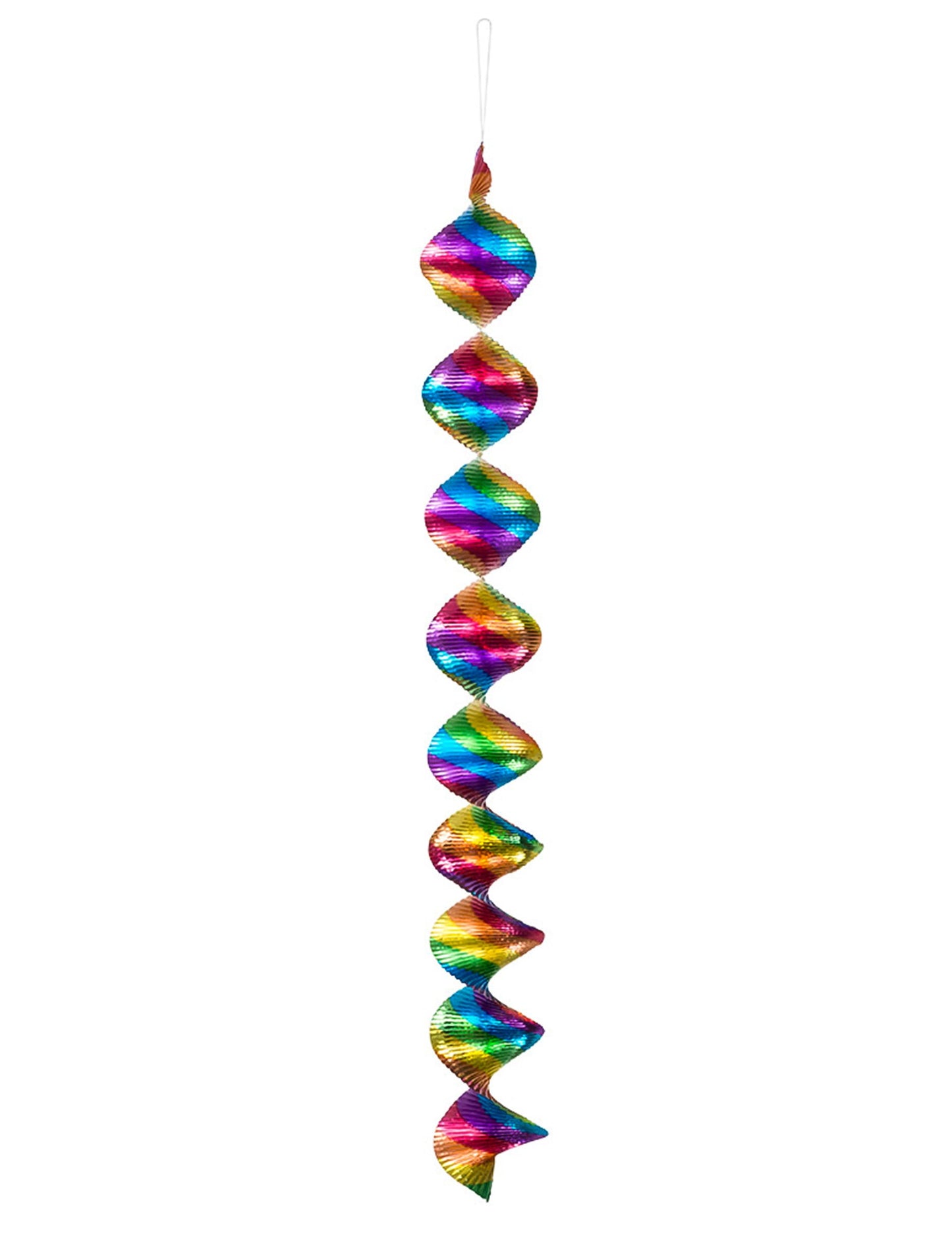 4 bunte Spiralen-Hängedeko metallic