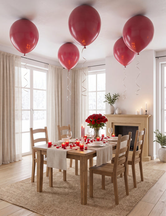 Luftballons aus Latex Raumdekoration 5 Stück rot 47 cm