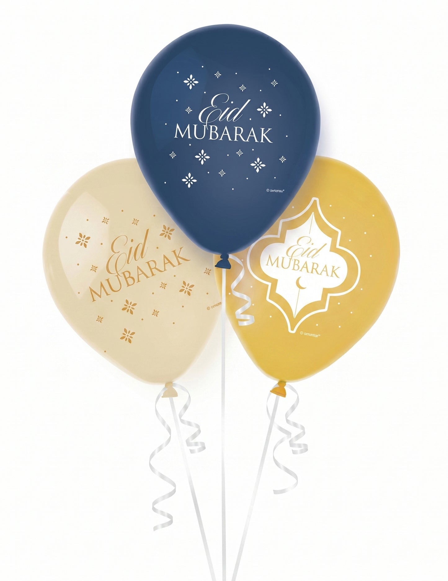 6 Eid Mubarak Latexballons 27,5 cm Dekoration