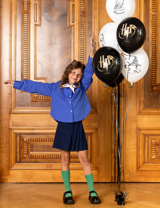 6 Harry Potter™ Luftballons in Schwarz-Weiß 30 cm