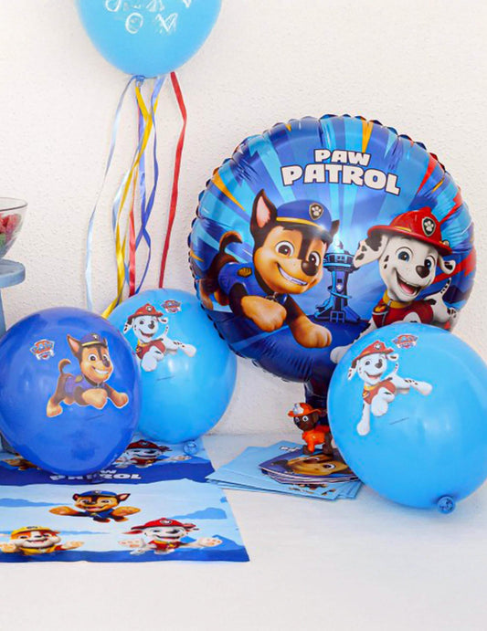 Packung mit 6 blauen Paw Patrol™ Latex-Ballons (27 cm)