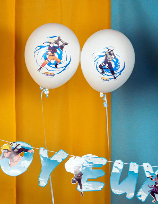 6 Naruto Shippuden™ & Kakashi Ballons aus Latex 27cm