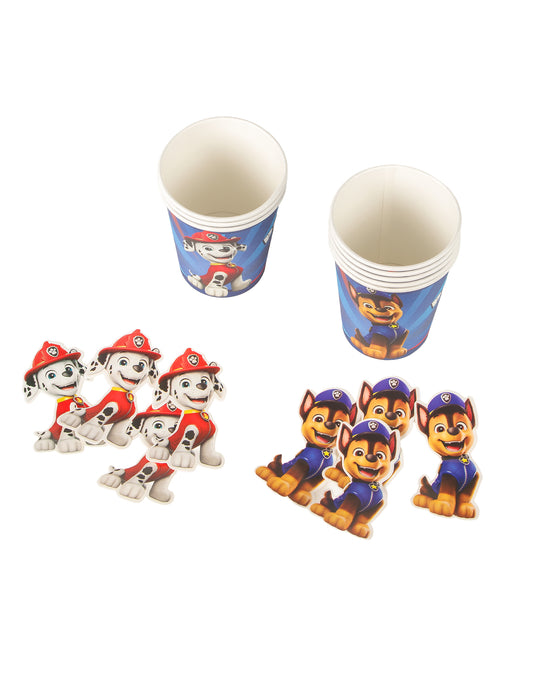 8 Becher Paw Patrol™ blau 250 ml