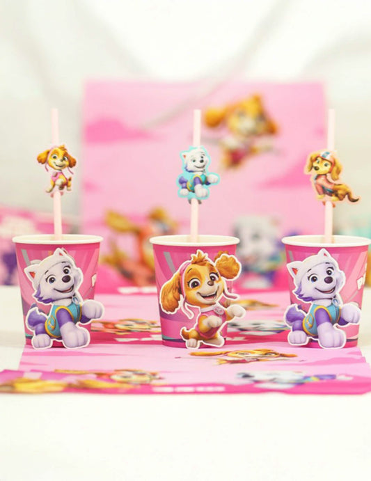 8er Pack PAW Patrol™ Becher rosa - 250ml