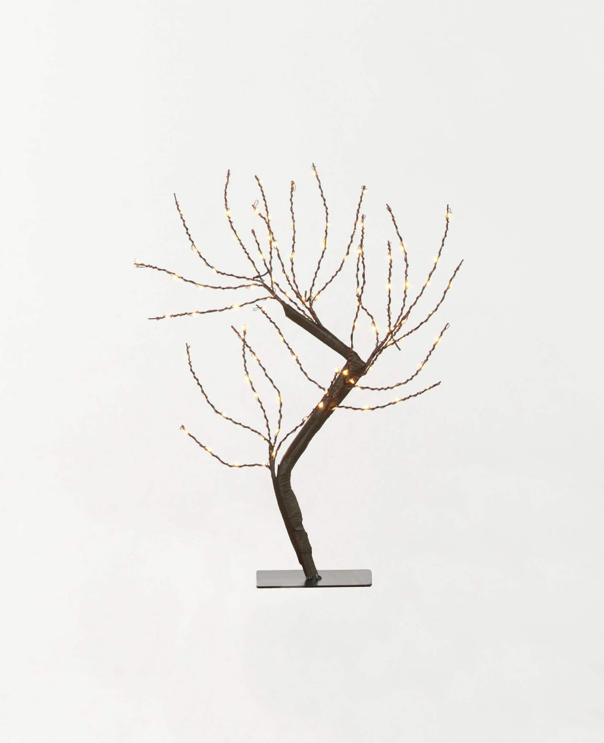 Arbre lumineux 100 LED pour décoration blanc chaud et marron