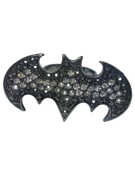Detail der Strasssteine des Batgirl-Rings