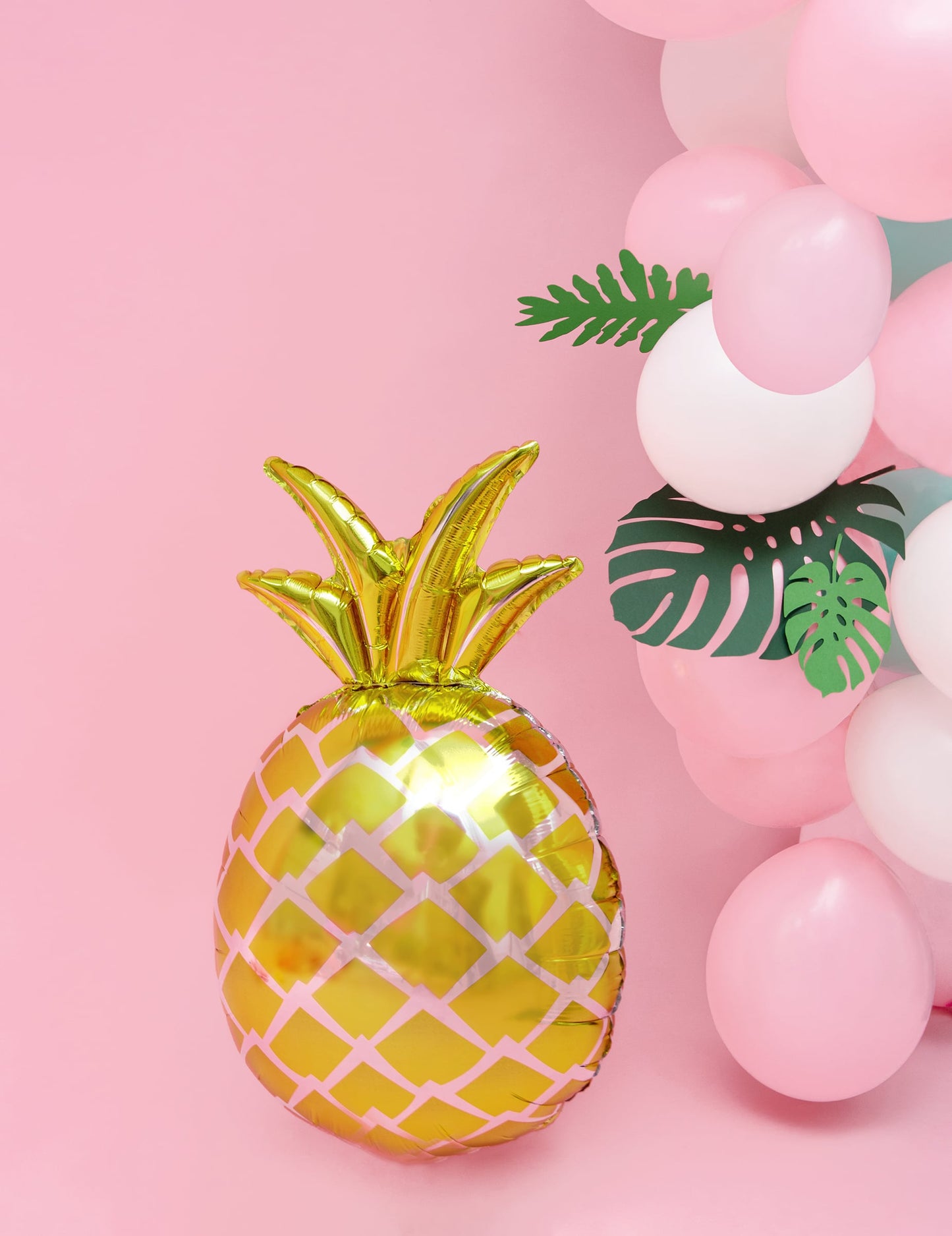 Ballon aluminium ananas pour fête doré
