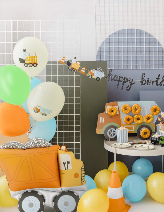 XL LKW Folienballon Baustelle 87 x 69 cm