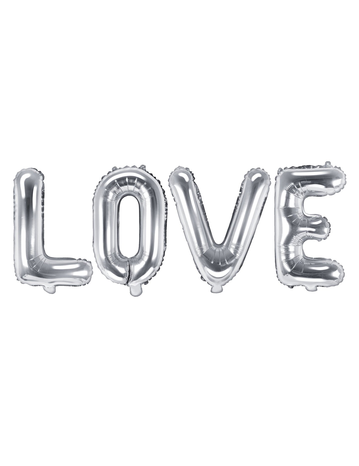 Ballon aluminium lettres LOVE pour décoration argenté