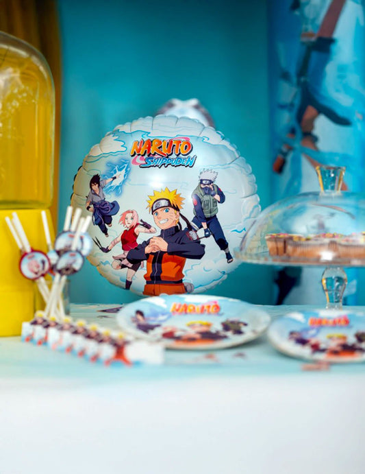 Rundballon aus Aluminium Naruto Shippuden™ 43 cm
