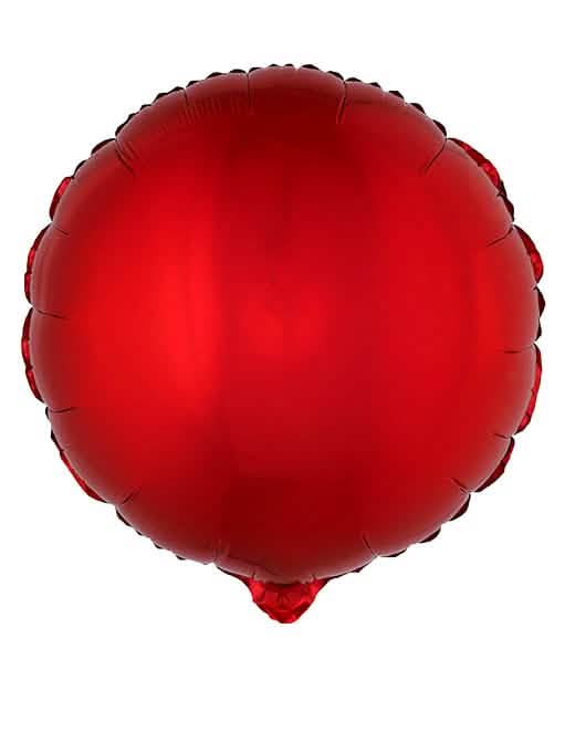Ballon aluminium rond rouge métallique