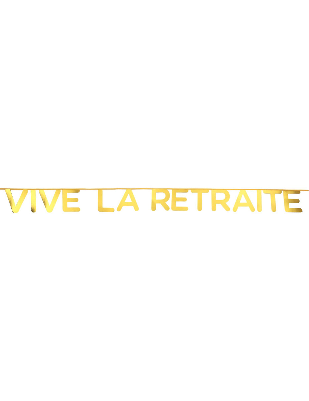Banderole vive la retraite pour décoration doré métallisé