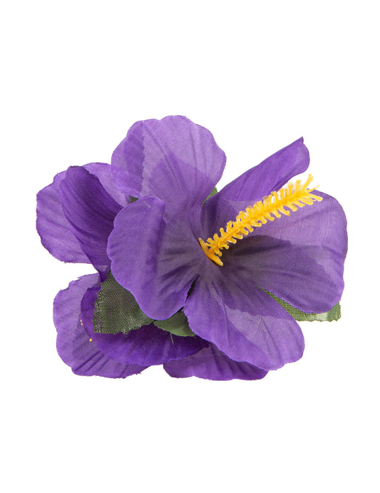 Haarklammer Hawaii mit lila Blumen
