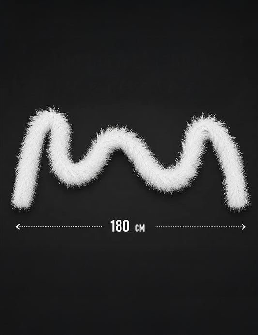Flauschige Fell-Boa in Weiß 60g