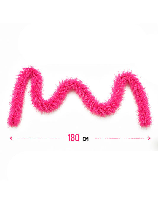 Leuchtend pinke Kunsthaar-Boa 60g