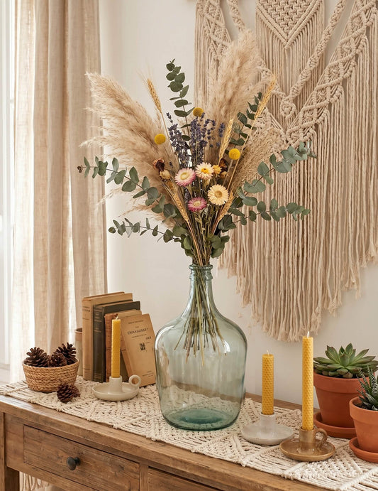 Dame Jeanne Ballonflasche 4 L 18 x 30 cm aus blauem Glas
