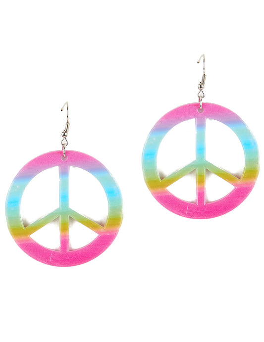 Peace Hippie-Ohrringe für Erwachsene