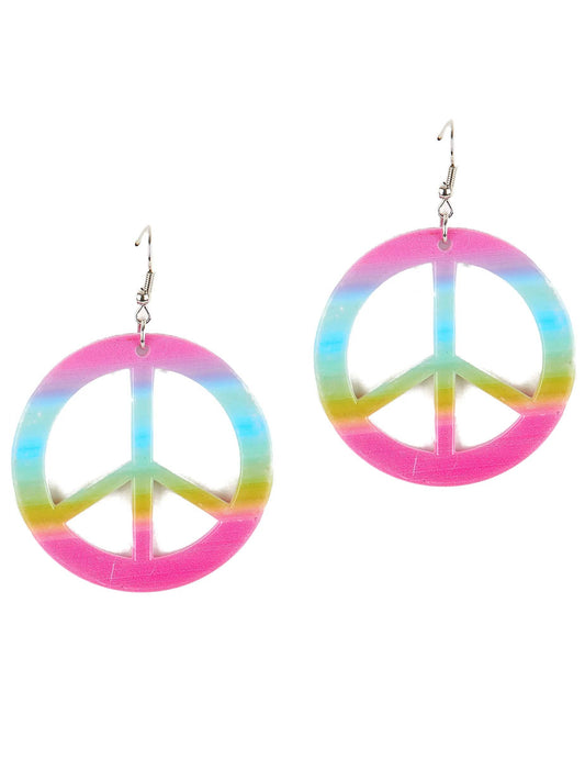Peace Hippie-Ohrringe für Erwachsene