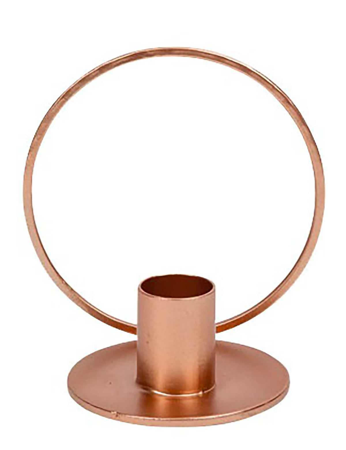 Bougeoir cercle pour décoration de fête rose gold en métal