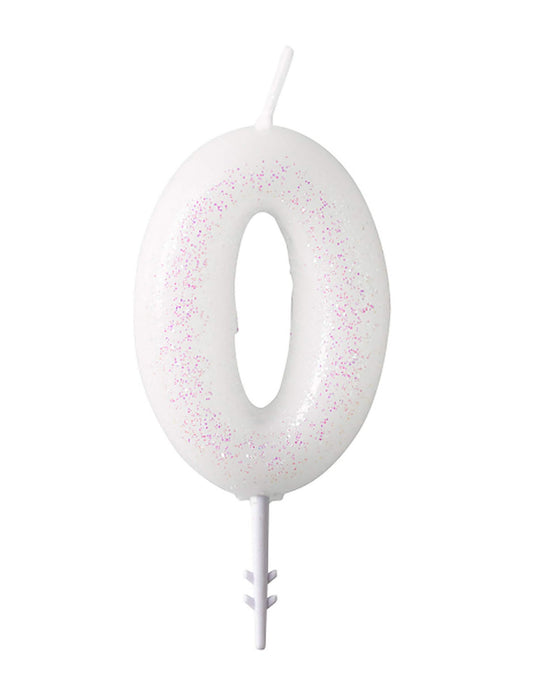 Chiffre 0 de la bougie chiffre pour anniversaire