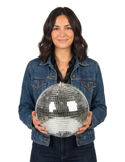 Diskokugel silber 30 cm