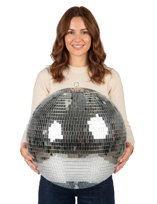 Silberne Discokugel 50 cm