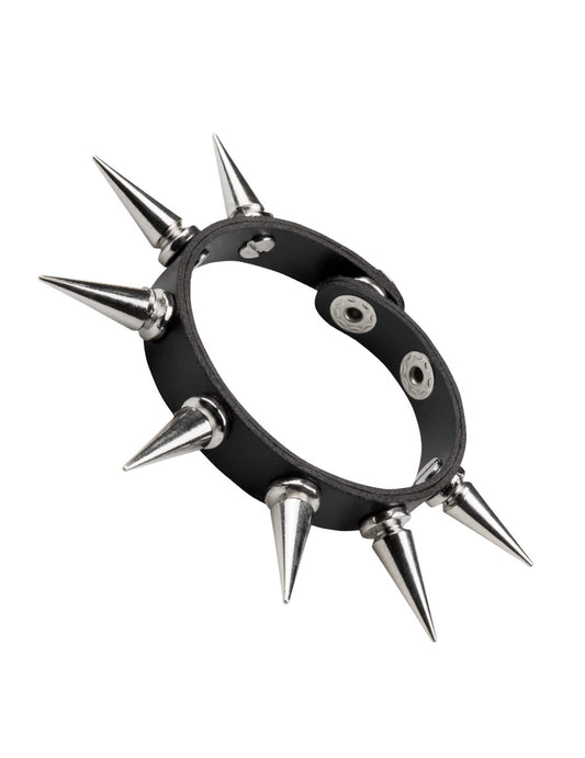 Vue de profil du bracelet punk pour adulte