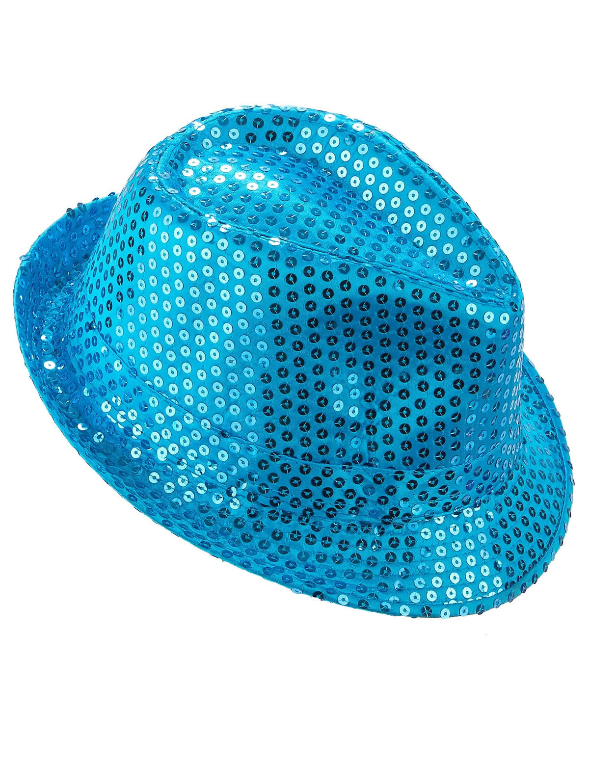 Blauer Pailletten-Hut für Damen