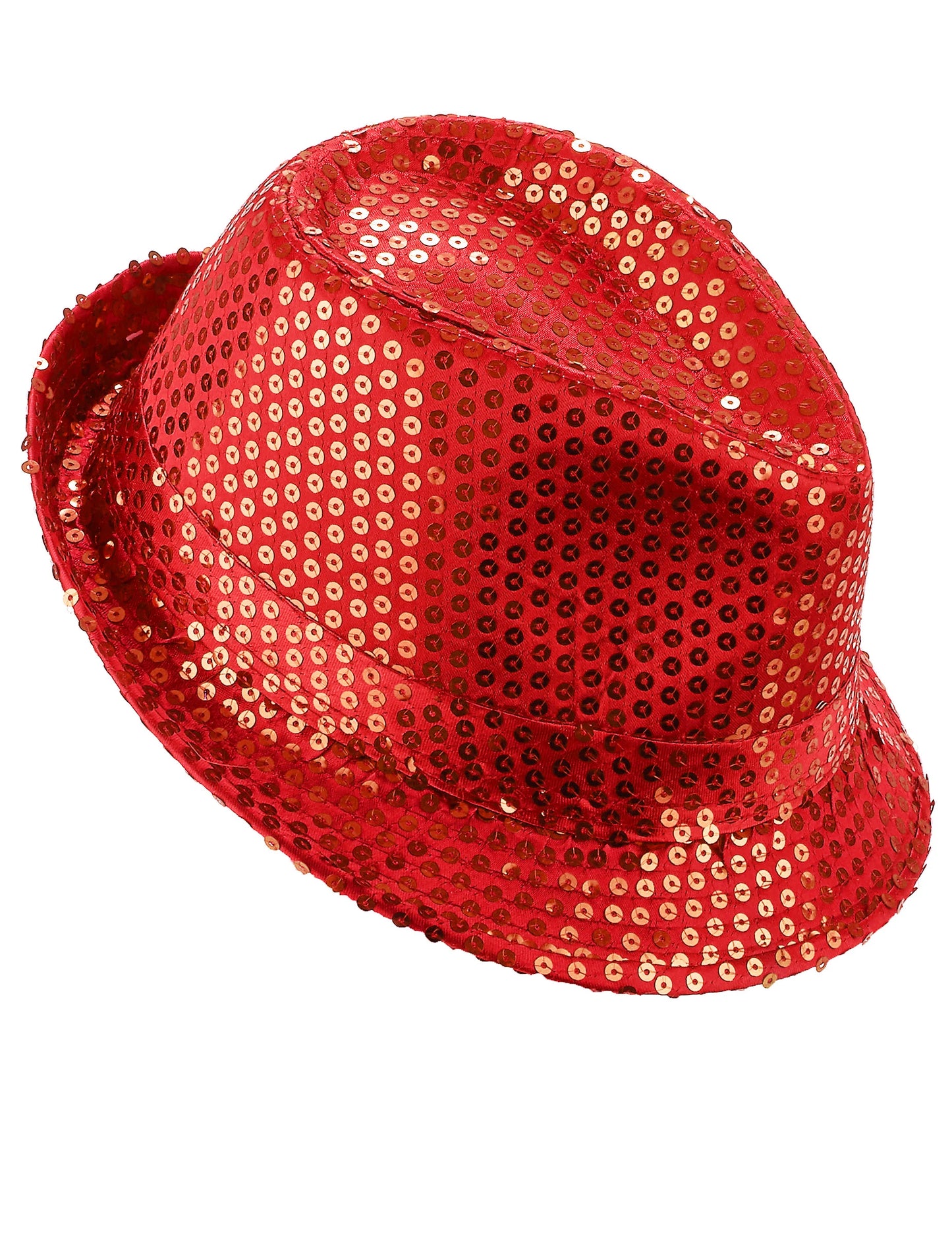 Roter Pailletten-Hut für Erwachsene