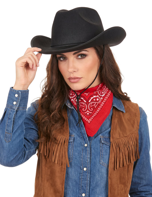 Cowboyhut für Erwachsene schwarz