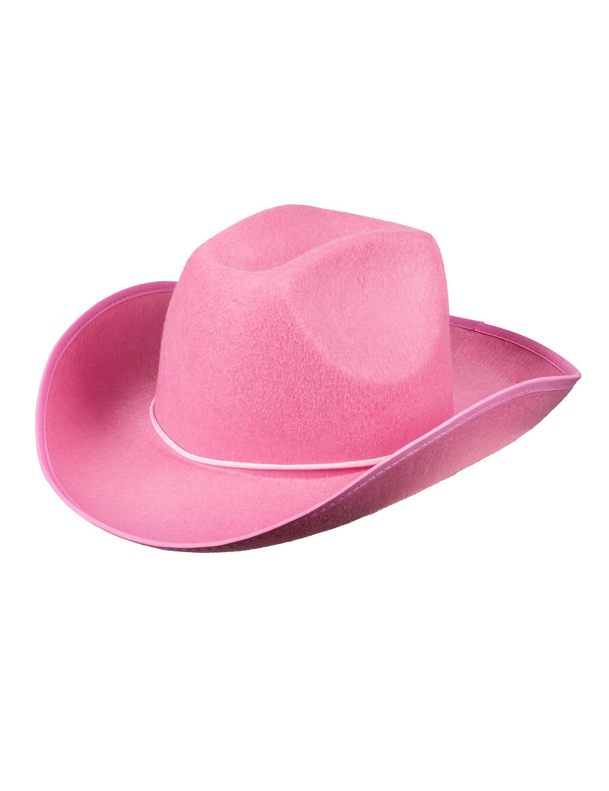 Vue de profil du chapeau cowboy pour adulte rose