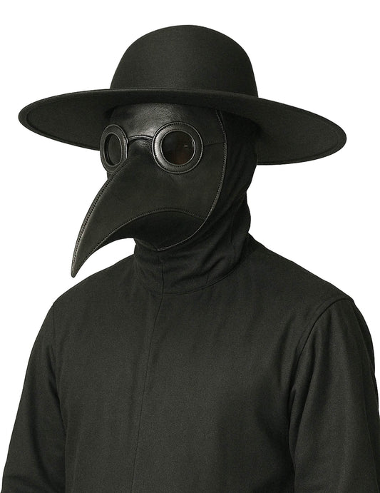 Vue de profil du chapeau de médecin de peste