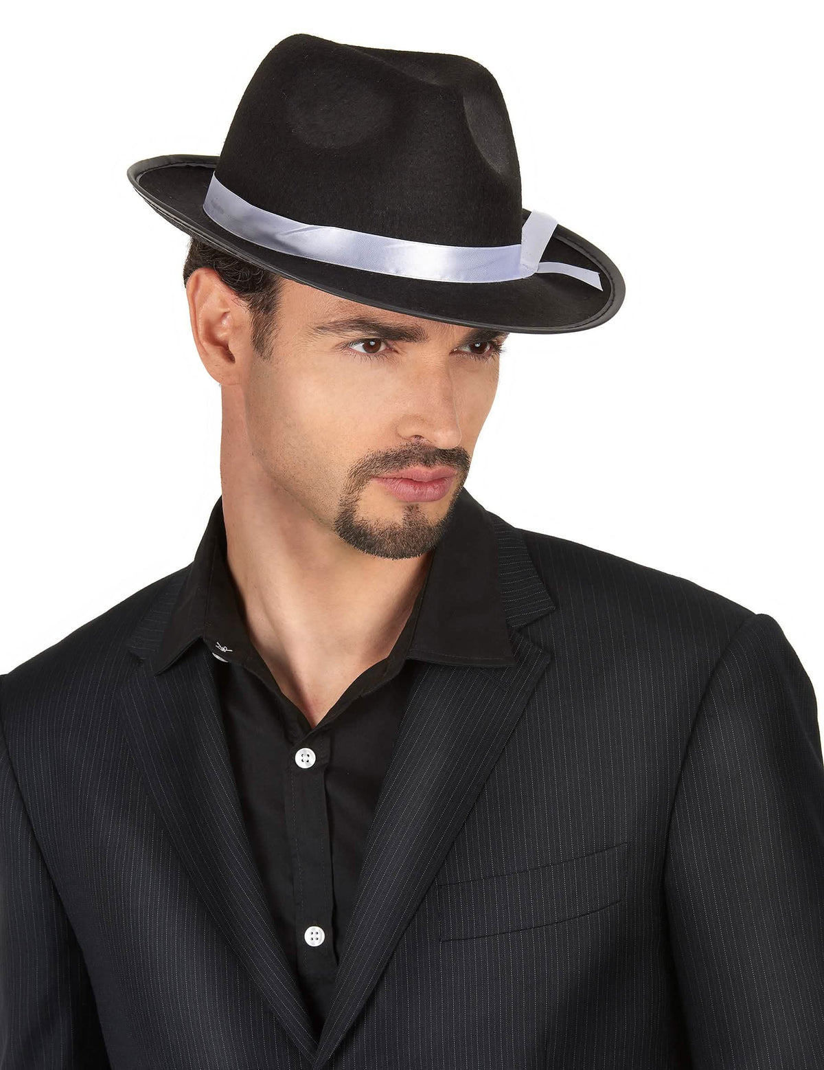 Vue de profil du chapeau gangster pour adulte