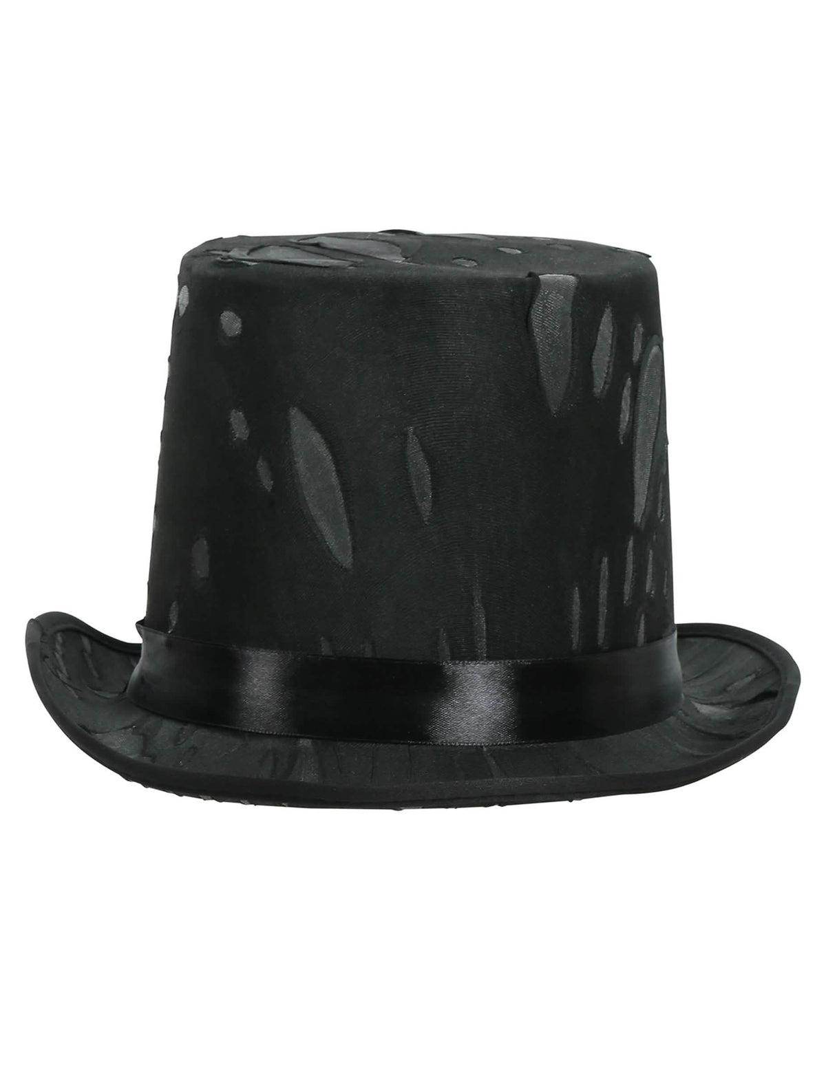Vue de profil du chapeau haut de forme toile d'araignée pour adulte