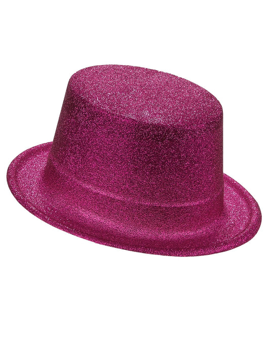 Glitzernder Party Zylinder für Erwachsene pink