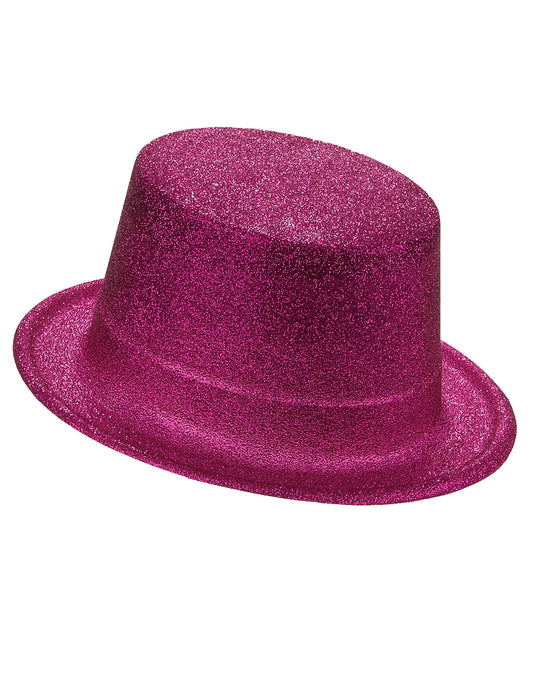 Glitzernder Party Zylinder für Erwachsene pink
